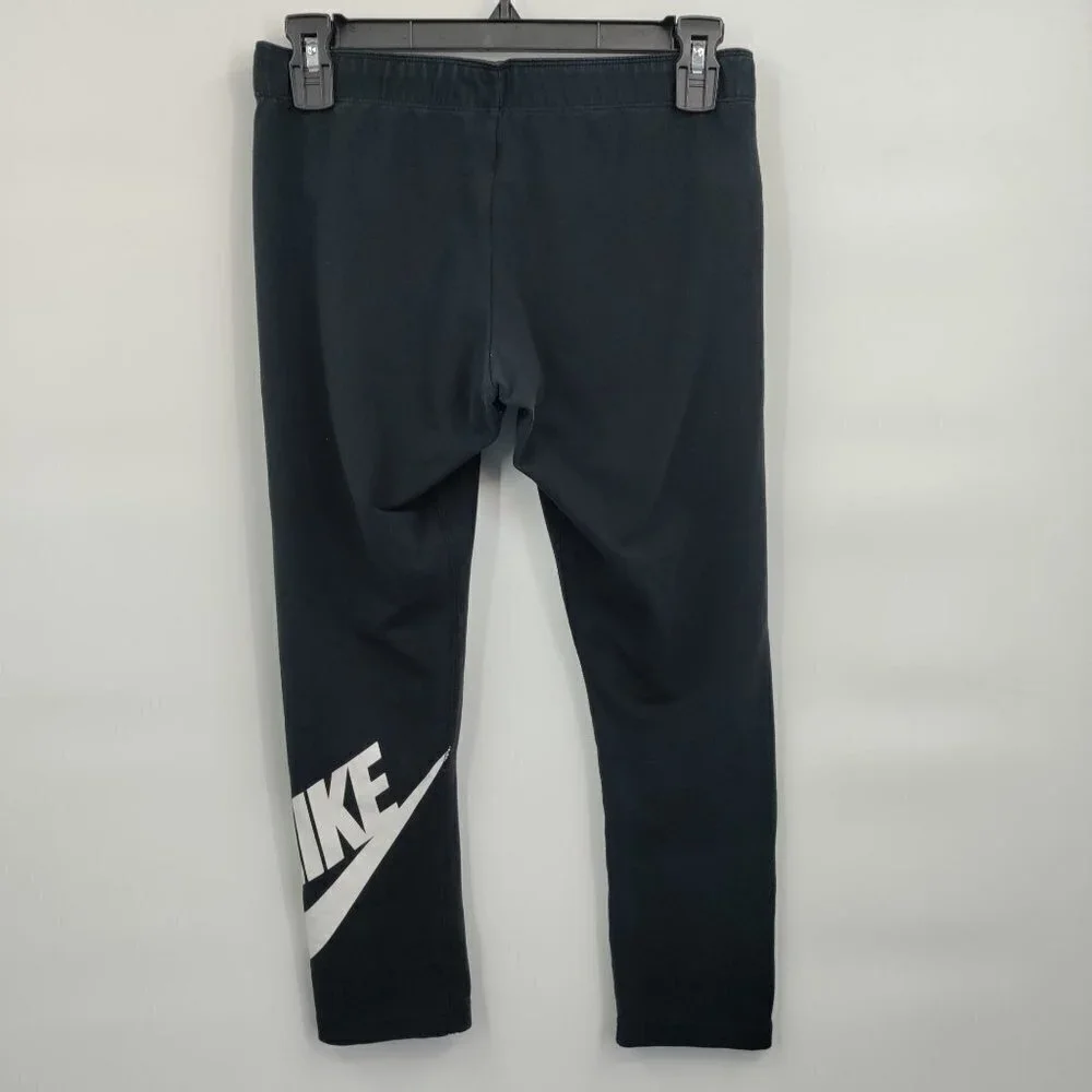 Nike Swoosh Legging Pants Organic Cotton Pull On Stretch Large Kids Girl
